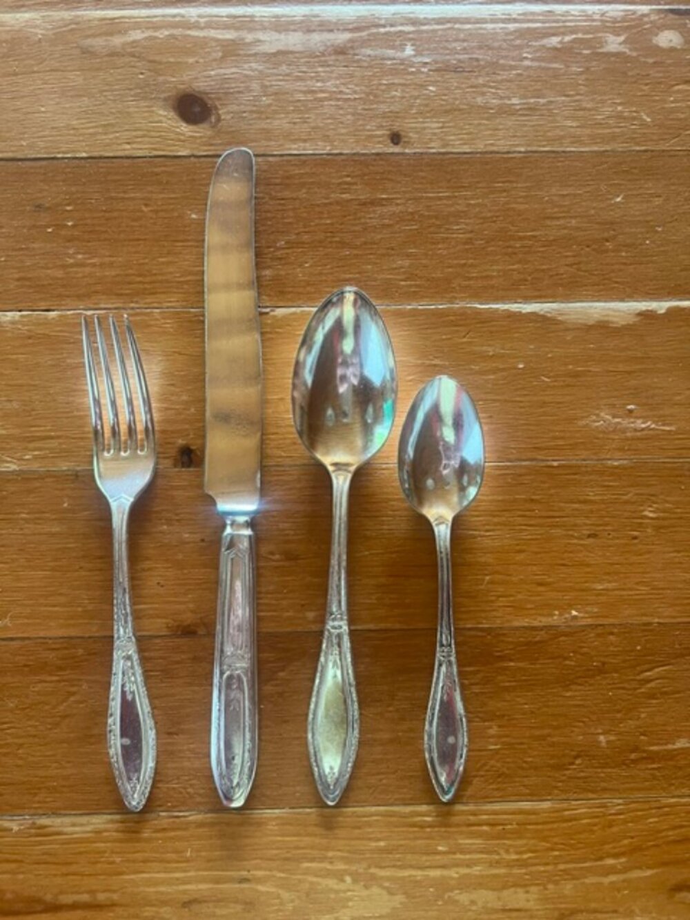 1881 Rogers A1 Grecian Silverplate Flatware 19 Pc Set c.1915